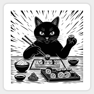 Purrfect Sushi Chef Cat Sticker